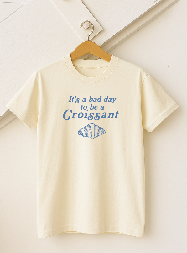 Adult Croissant tee Shirt - The Wishing Elephant