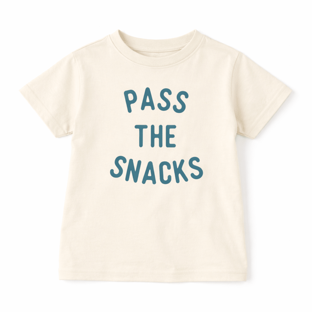 Pass the Snacks Kids Shirt | Funny Snack Lover Graphic Tee for Toddlers - The Wishing Elephant