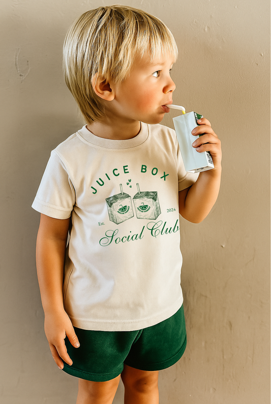 Unisex Juice Box Social Club Tee Shirt for Kids - The Wishing Elephant