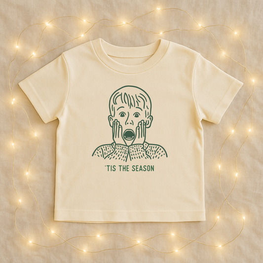 Tis The Season - KEVIN! Christmas tee shirt for kids - The Wishing Elephant