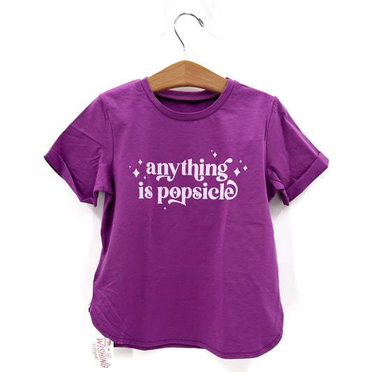 Anything is popsicle tee, purple.
