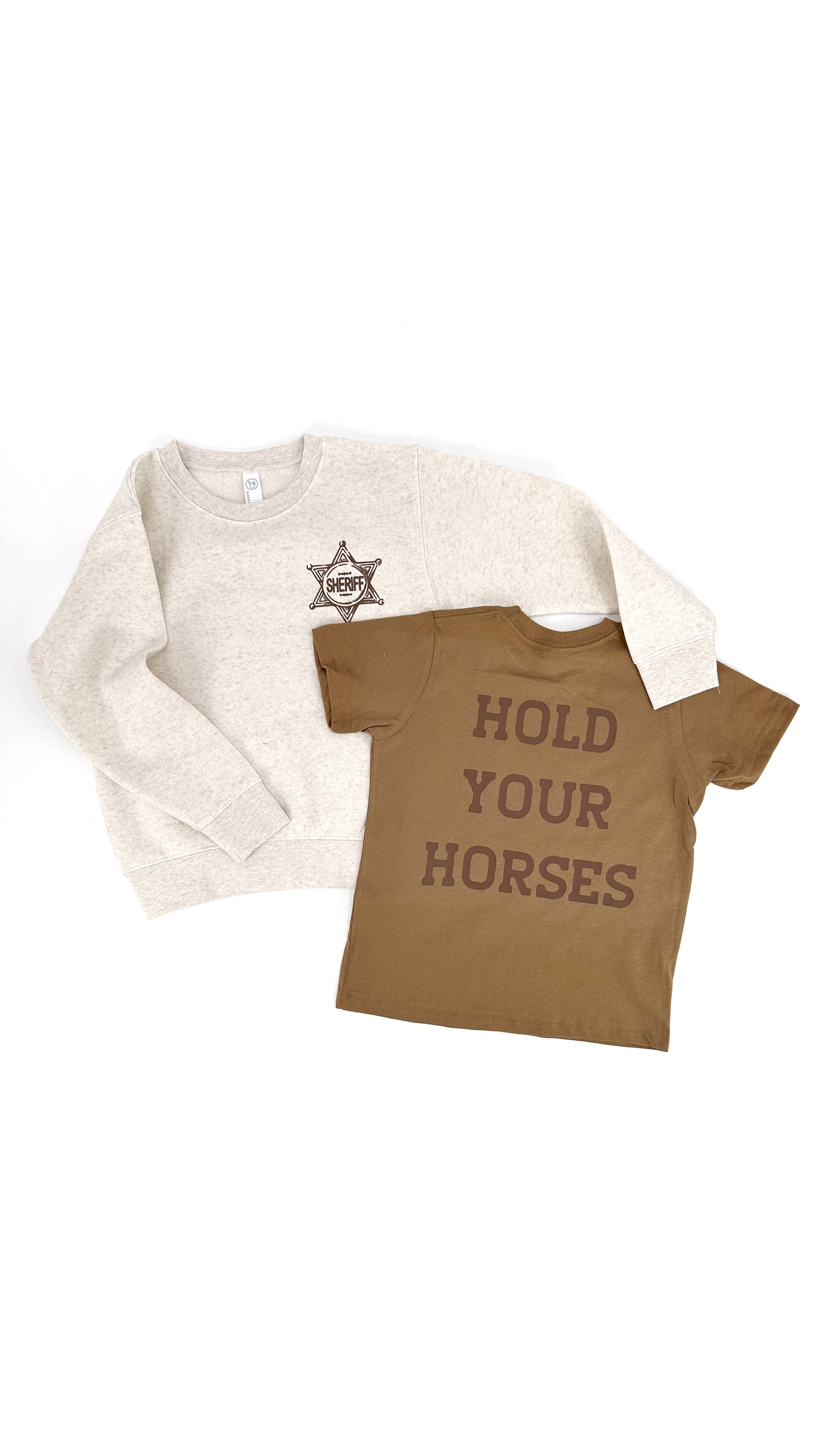 Sheriff Sweatshirt - Hold Your Horses Sheriff Sweatshirt - Hold Your Horses The Wishing Elephant  The Wishing Elephant