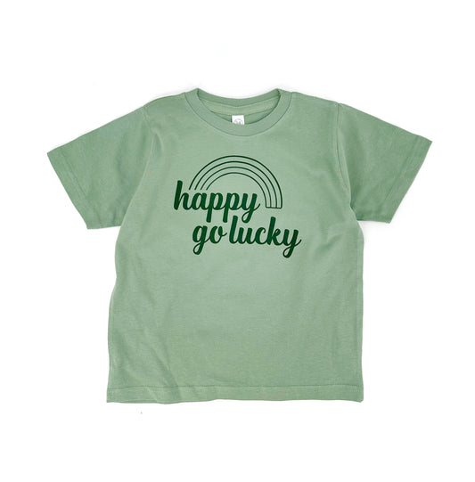 Happy Go Lucky Sage Green Tee