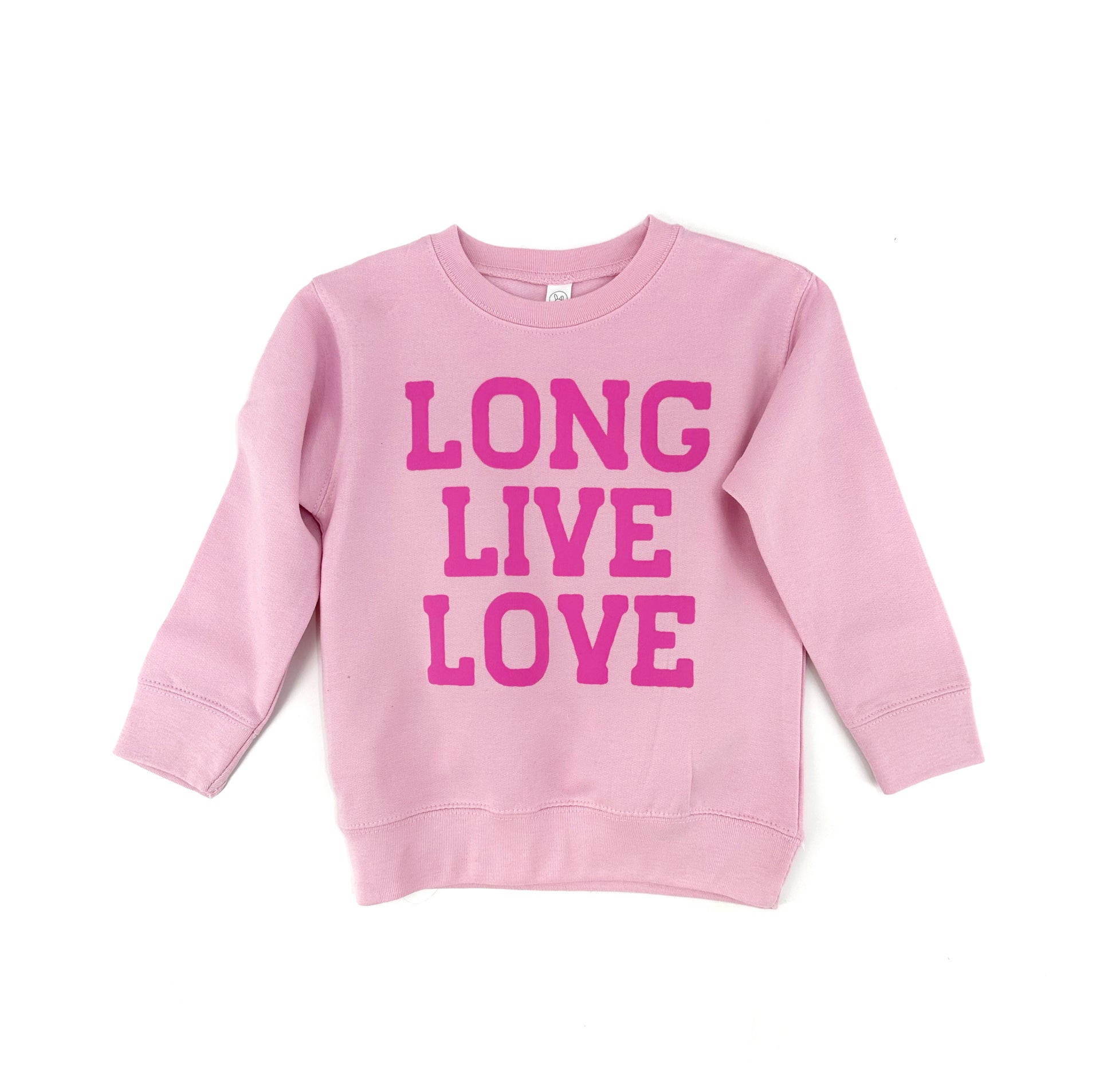 Long Live Love PINK Puff Sweatshirt Long Live Love PINK Puff Sweatshirt The Wishing Elephant  The Wishing Elephant