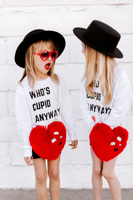 Who's Cupid Anyway, EW Sweatshirt Who's Cupid Anyway, EW Sweatshirt The Wishing Elephant  The Wishing Elephant