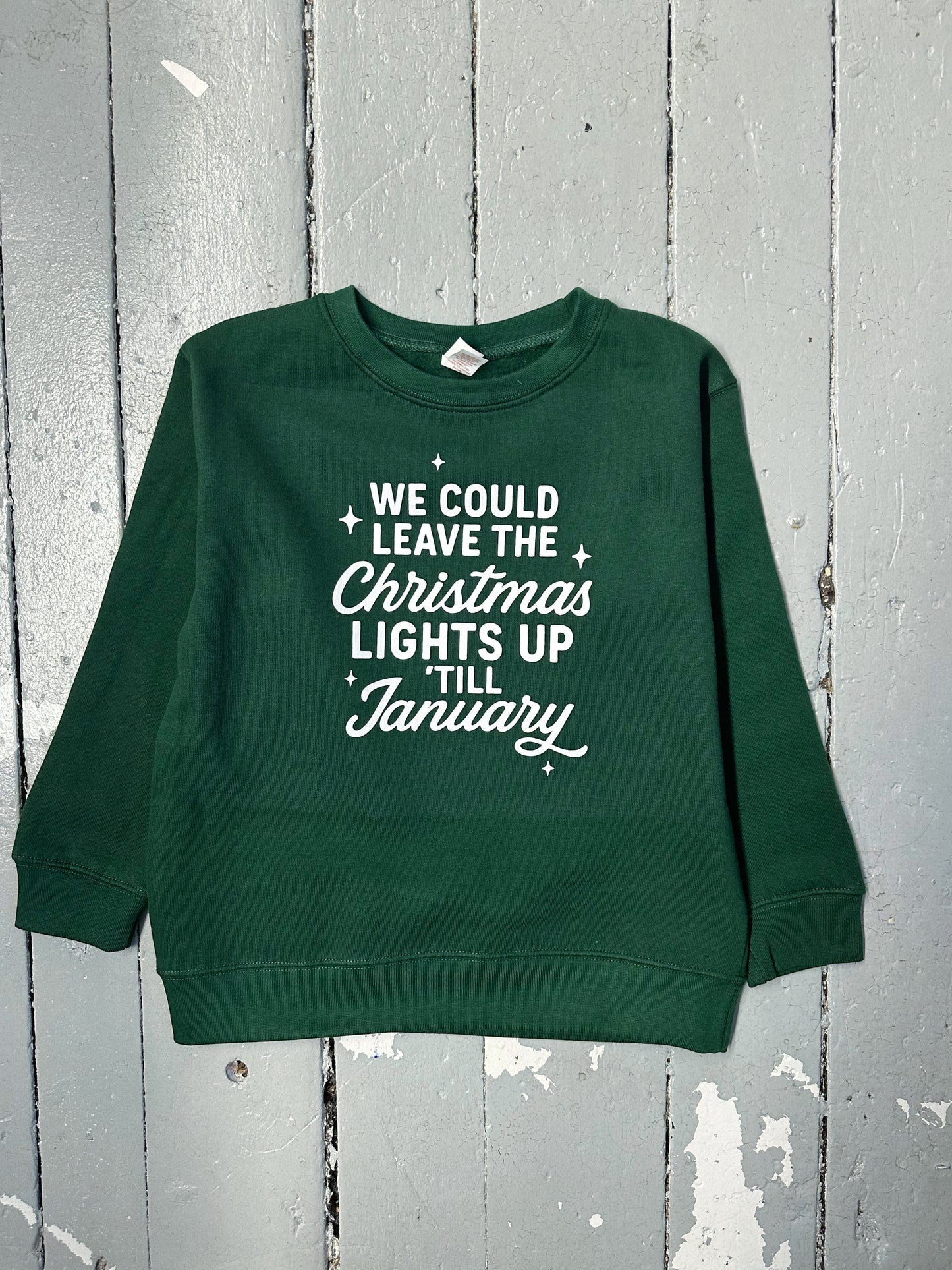 We Could Leave the Christmas Lights Up Till January Sweatshirt - The Wishing Elephant