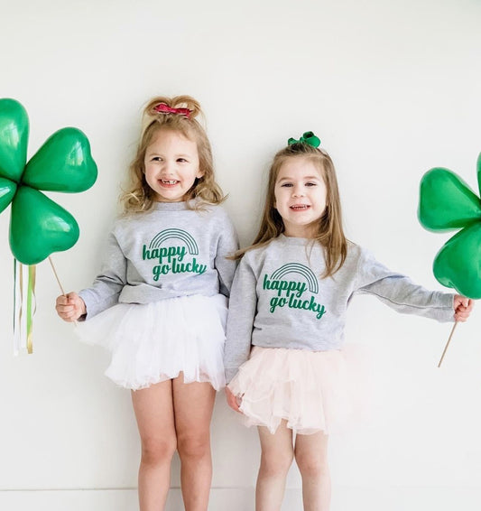 Happy Go Lucky Heather Grey Sweatshirt