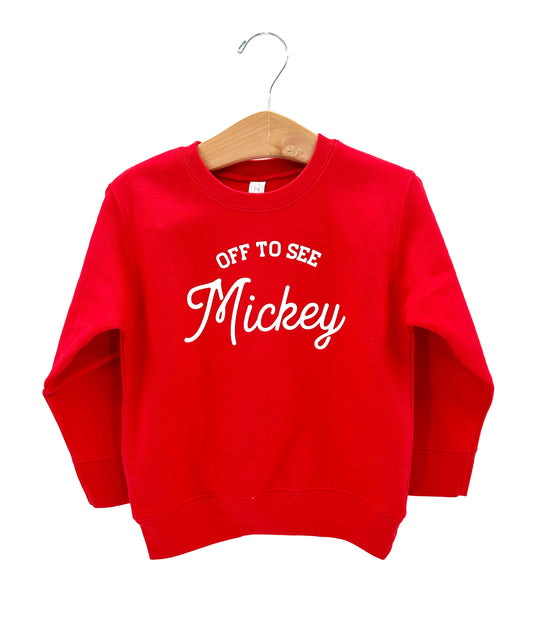 Off To See Mickey Red Pullvover Off To See Mickey Red Pullvover The Wishing Elephant  The Wishing Elephant