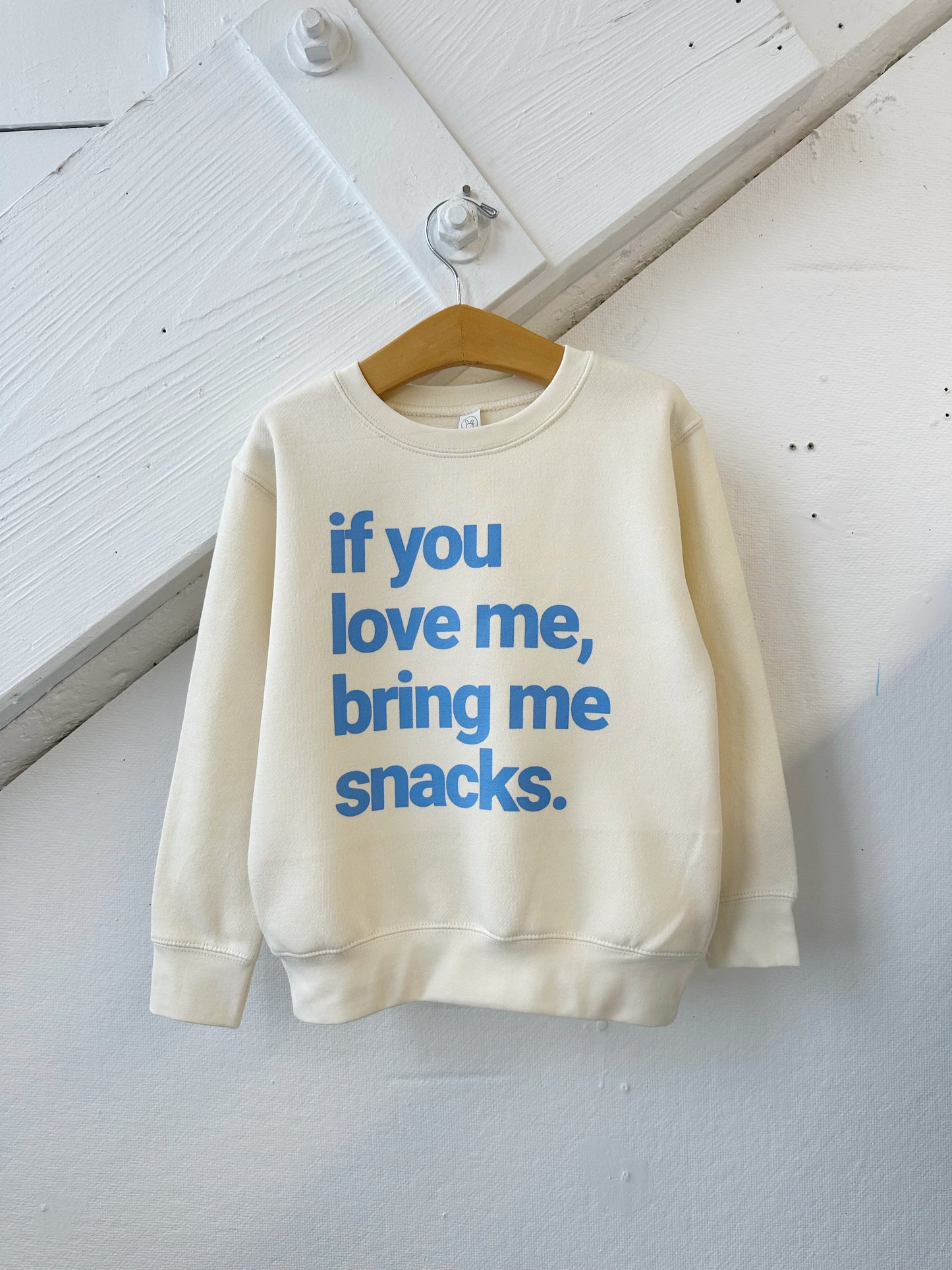 If You Love Me Bring Me Snacks Sweatshirt - The Wishing Elephant