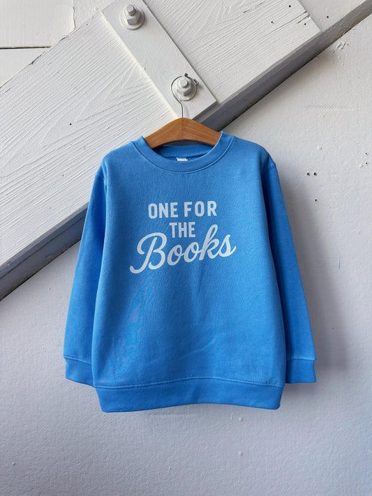 Blue One for The Books Sweatshirt - The Wishing Elephant