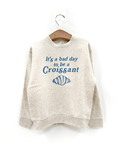 Bad Day to be a Croissant Sweatshirt Bad Day to be a Croissant Sweatshirt The Wishing Elephant sweatshirt The Wishing Elephant
