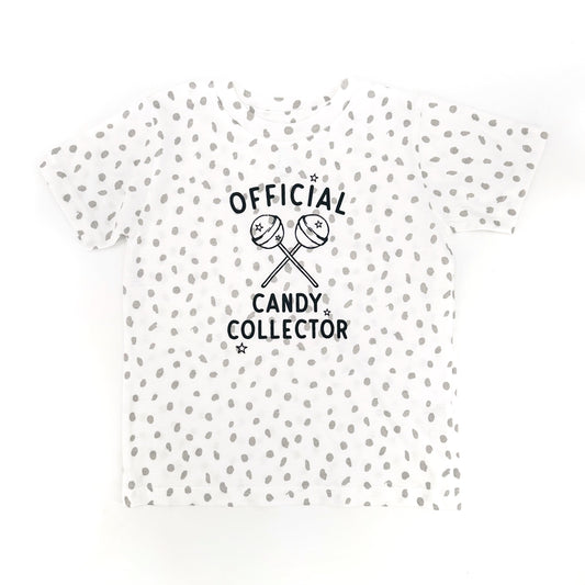 Official Candy Collector, white dots tee