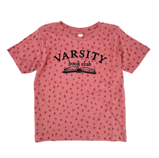 Varsity Book Club, pink dots tee