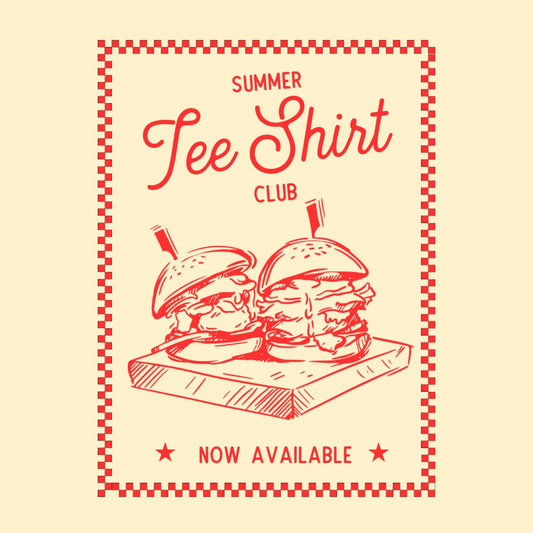 The Wishing Elephant Summer Tee Club T-shirt in vibrant colors, featuring a playful summer-themed graphic on a soft cotton fabric.