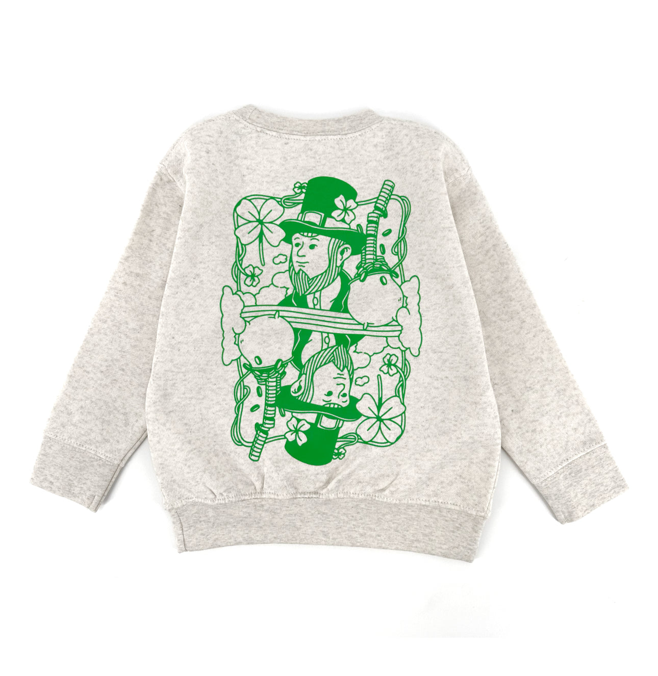 Saint Patrick’s sweatshirt for kids with a leprechaun pot of gold