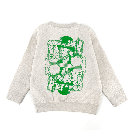 Saint Patrick’s sweatshirt for kids with a leprechaun pot of gold