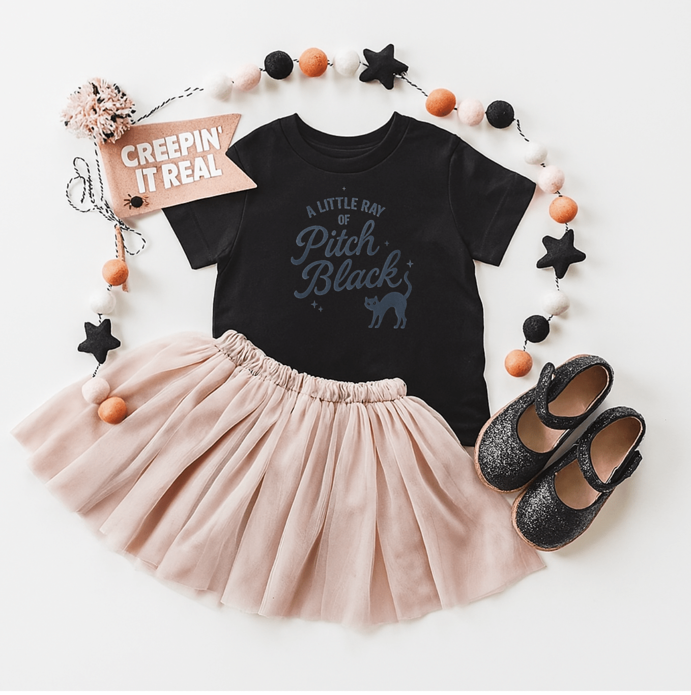 A Little Ray of Pitch Black, Halloween Tee - The Wishing Elephant