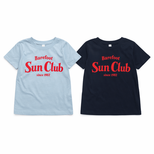 Barefoot Sun Club Kids Graphic Tee, Summer Shirt for Kids - The Wishing Elephant