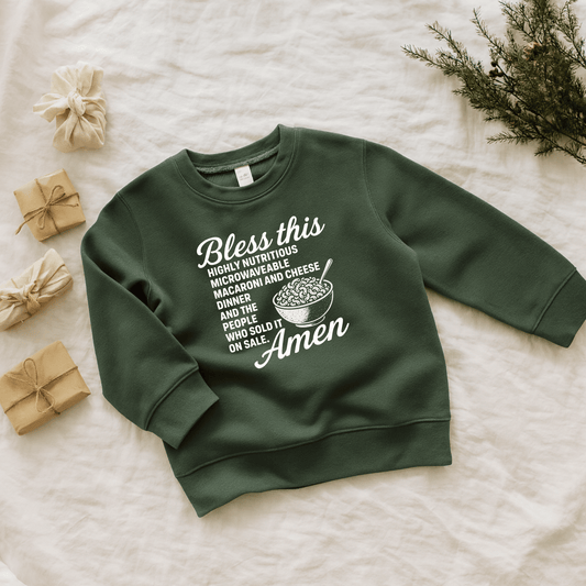 Bless This Mac and Cheese Sweatshirt - The Wishing Elephant