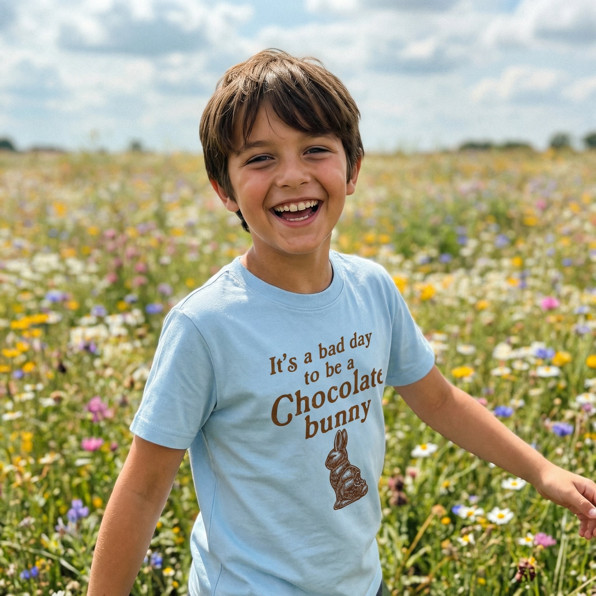 It’s a Bad Day to Be a Chocolate Bunny Kids Easter Shirt | Funny Easter Tee for Toddlers and Kids - The Wishing Elephant