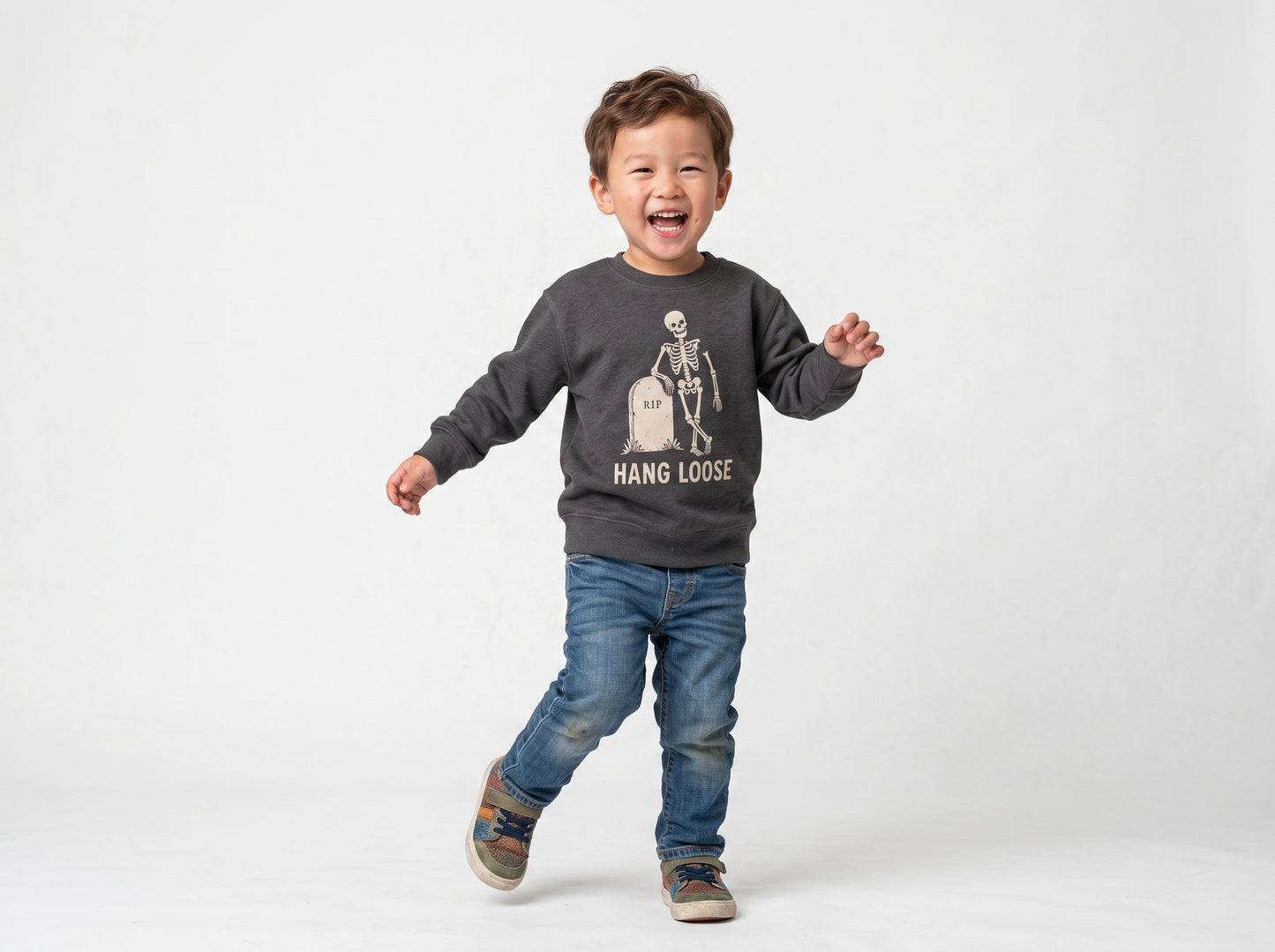 Hang Loose Kids Skeleton Halloween Tee