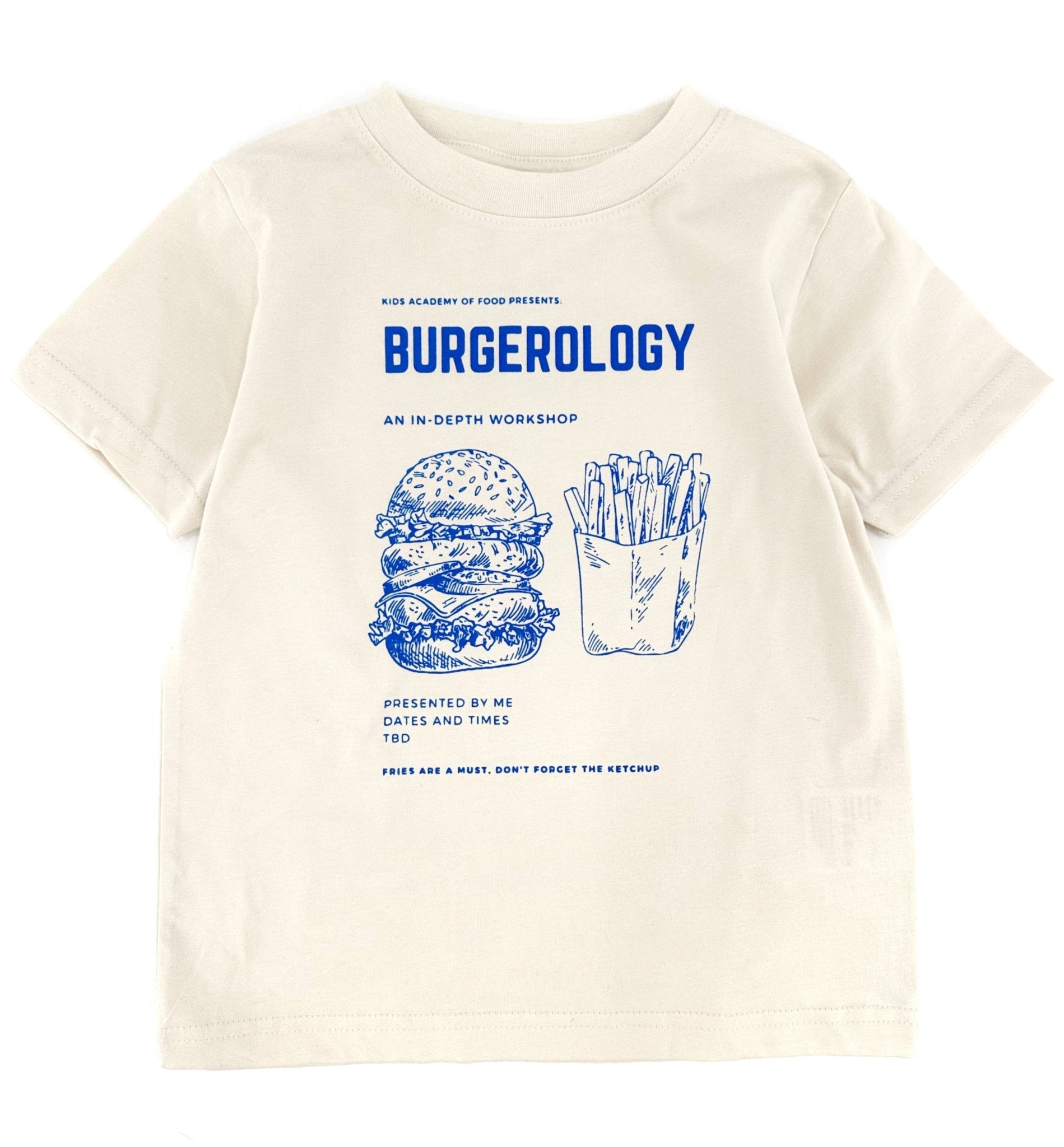Bugerology - Kids Burger Expert Shirt - Natural - The Wishing Elephant