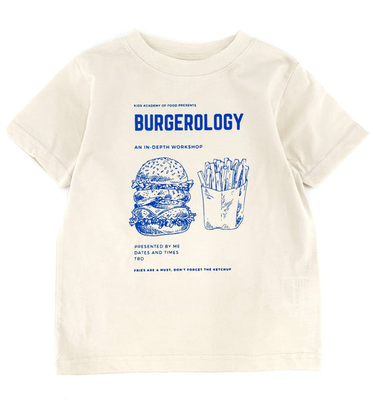 Bugerology - Kids Burger Expert Shirt - Natural - The Wishing Elephant