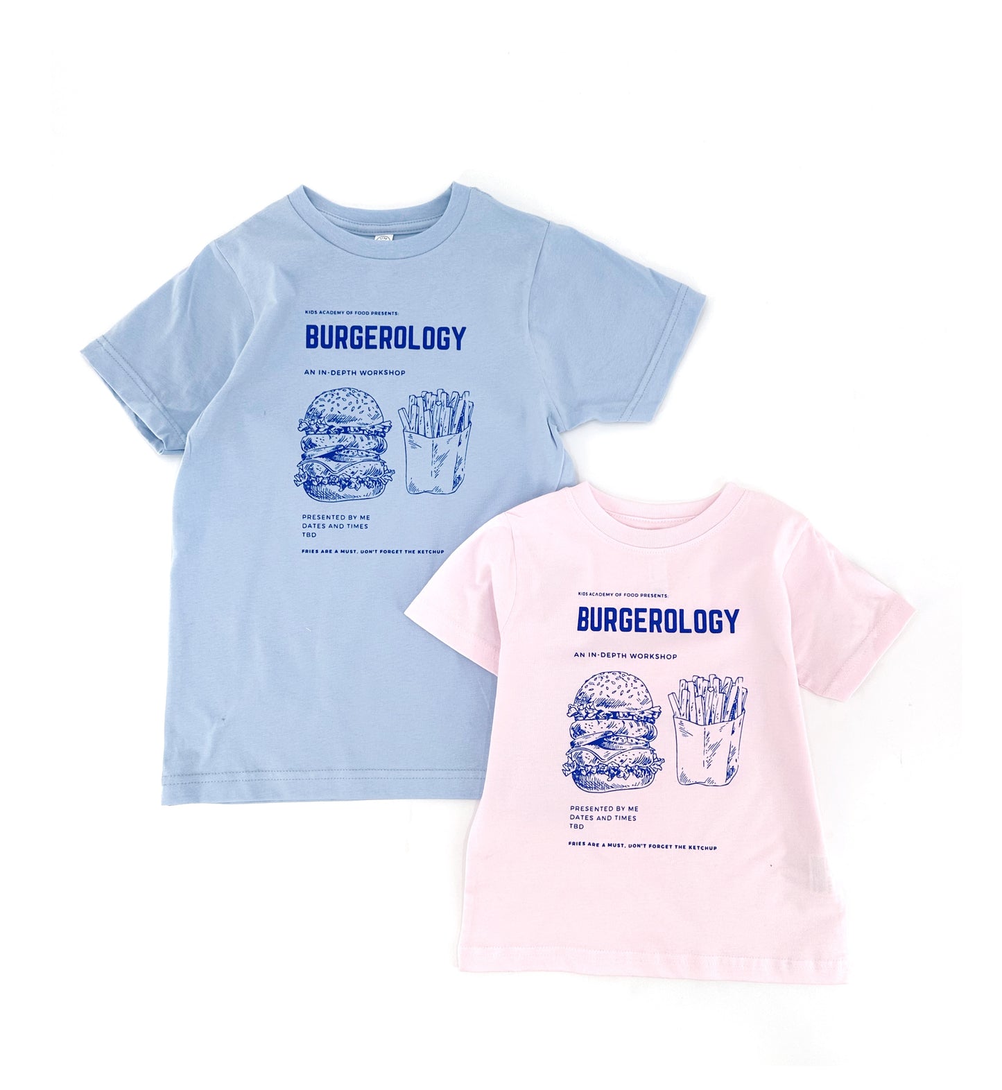 Burgerology  Tee Shirt for Kids - Pink or Blue