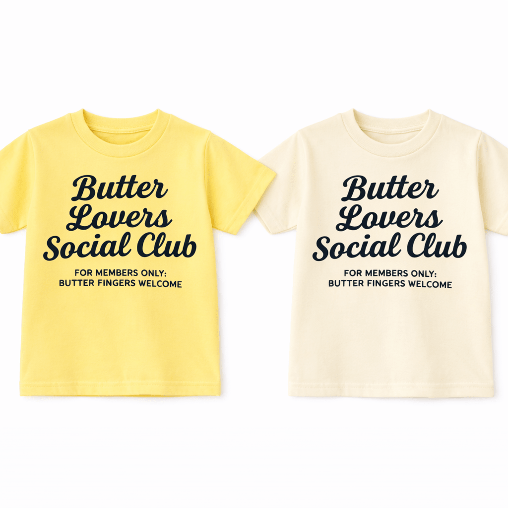 Butter Lovers Social Club, Foodie Tee For Kids - The Wishing Elephant
