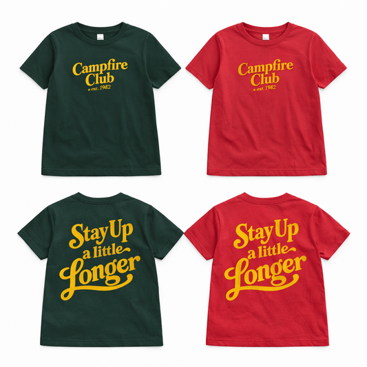 Campfire Club Kids Graphic Tee, Kids Summer Tshirt - The Wishing Elephant