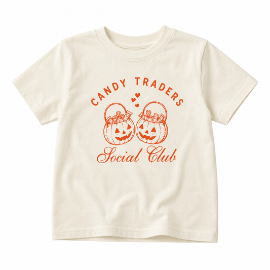 Candy Traders Social Club Halloween Tee For Kids