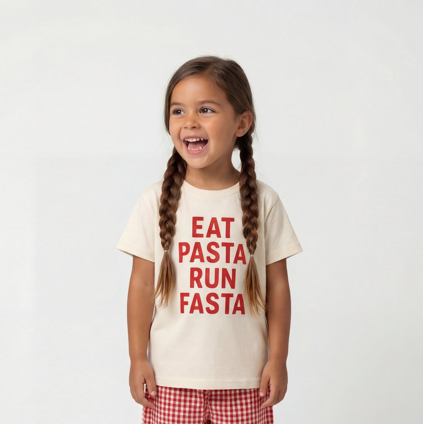 Eat Pasta Run Fasta Tee, Pasta Lovers Graphic Shirt - The Wishing Elephant
