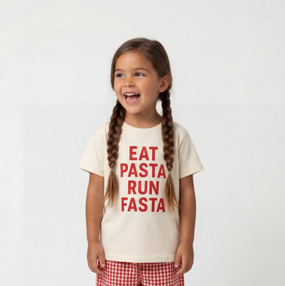 Eat Pasta Run Fasta Tee, Pasta Lovers Graphic Shirt - The Wishing Elephant