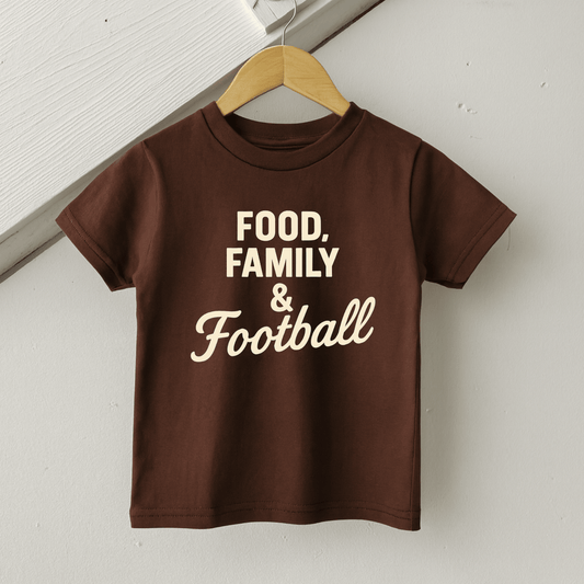 Food, Family & Football Tee - The Wishing Elephant