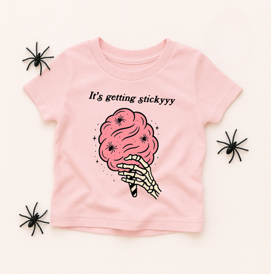 Pink It's Getting Stickyyy Halloween Tee