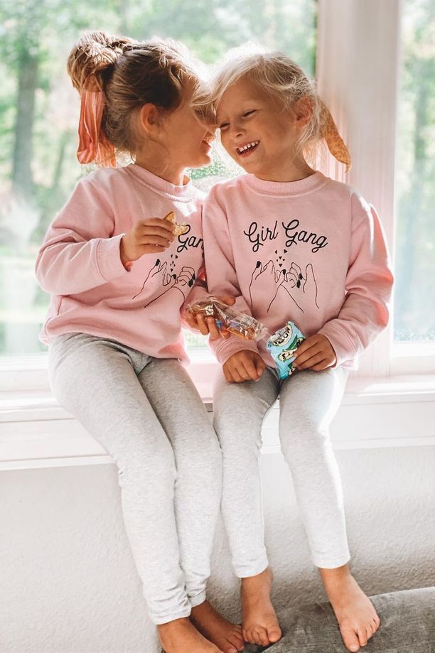 Girl Gang Sweatshirt in Pink - The Wishing Elephant