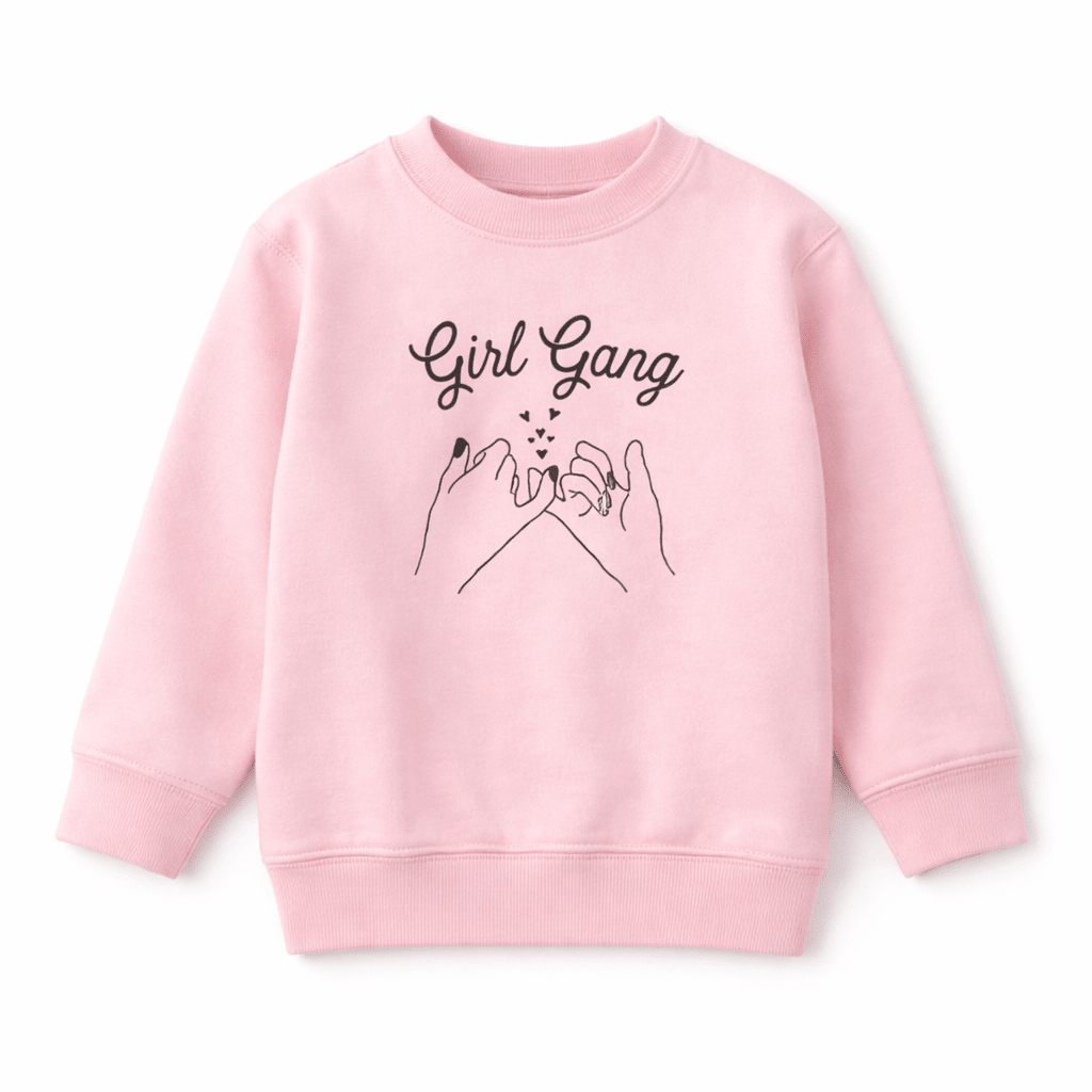 Girl Gang Sweatshirt in Pink - The Wishing Elephant