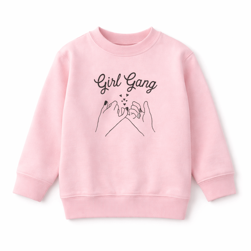 Girl Gang Sweatshirt in Pink - The Wishing Elephant
