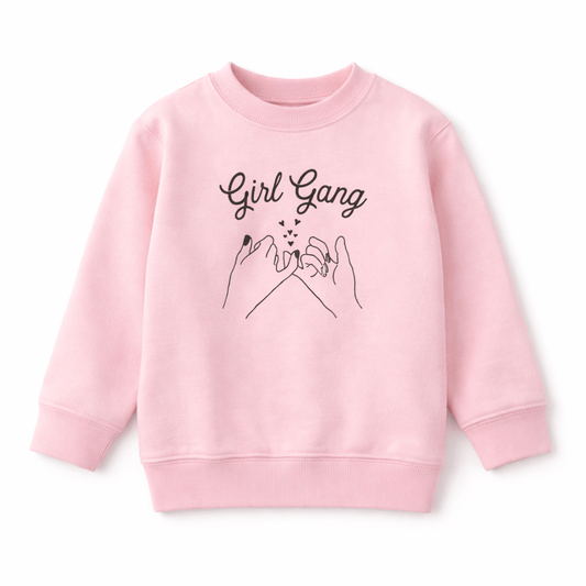 Girl Gang Sweatshirt in Pink - The Wishing Elephant