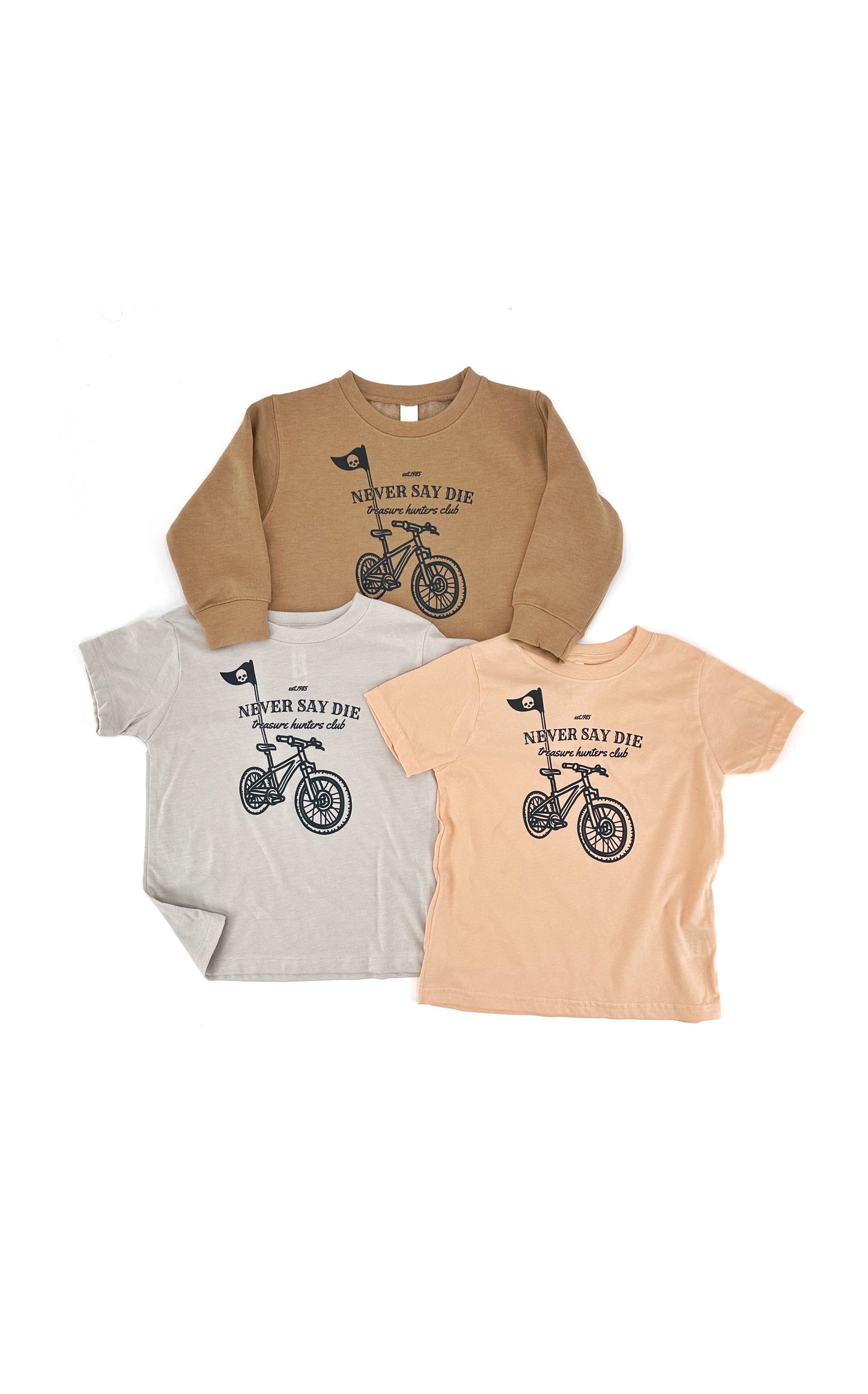 Peach Never Say Die, Pirate hunters Tee! Peach Never Say Die, Pirate hunters Tee! The Wishing Elephant tee The Wishing Elephant