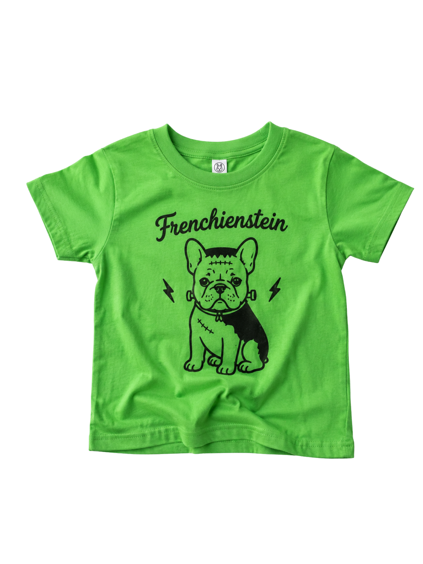 Frankenstein French Bulldog Halloween Tee, Green Purple and Pink