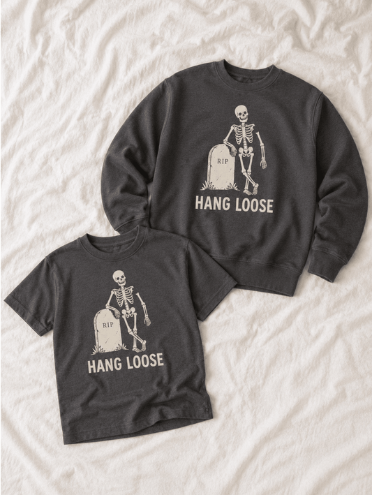 Hang Loose Kids Skeleton Halloween Tee - The Wishing Elephant