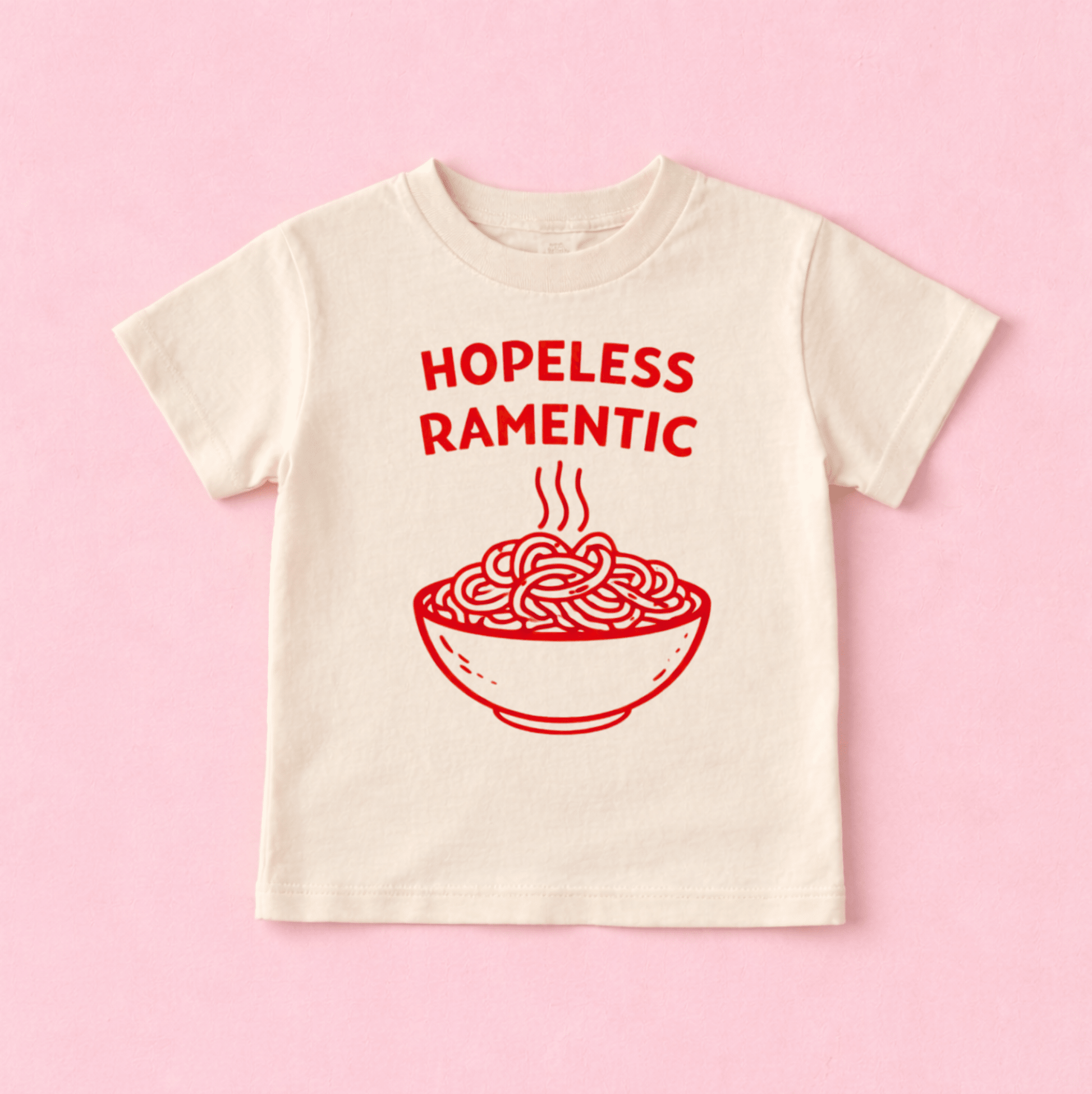 Hopeless RAMENtic tee, Valentines Tee for Kids - The Wishing Elephant
