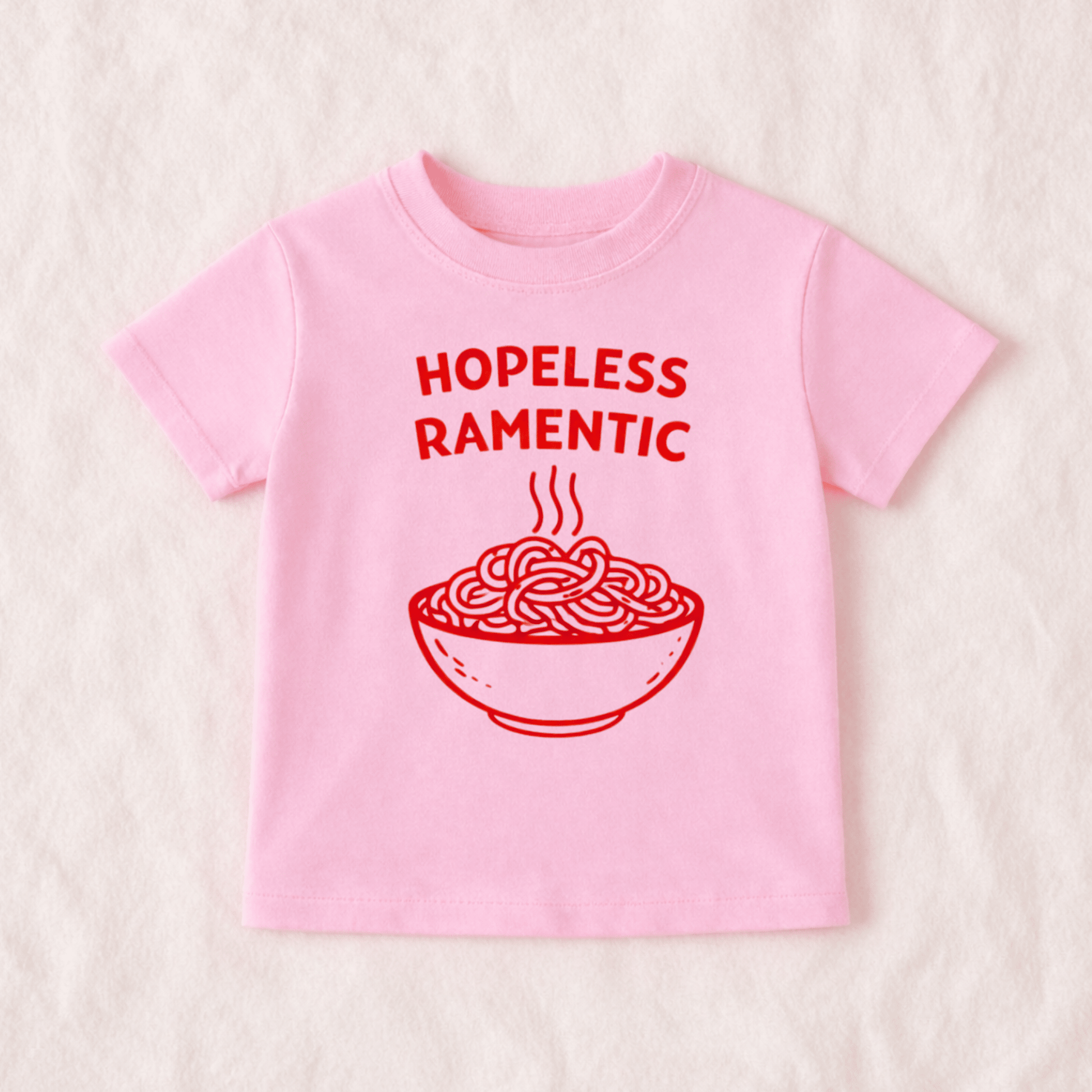 Hopeless RAMENtic tee, Valentines Tee for Kids - The Wishing Elephant