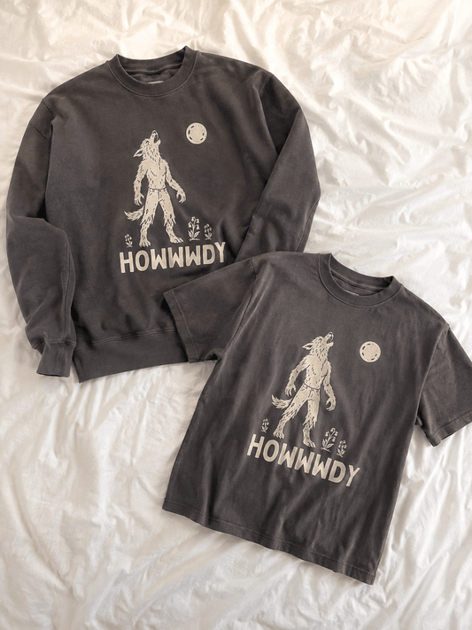HOWWWDY Werewolf Halloween tee for kids - The Wishing Elephant