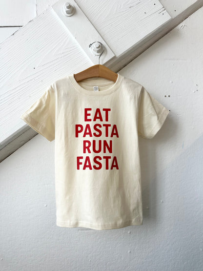 Eat Pasta Run Fasta Tee, Pasta Lovers Graphic Shirt - The Wishing Elephant
