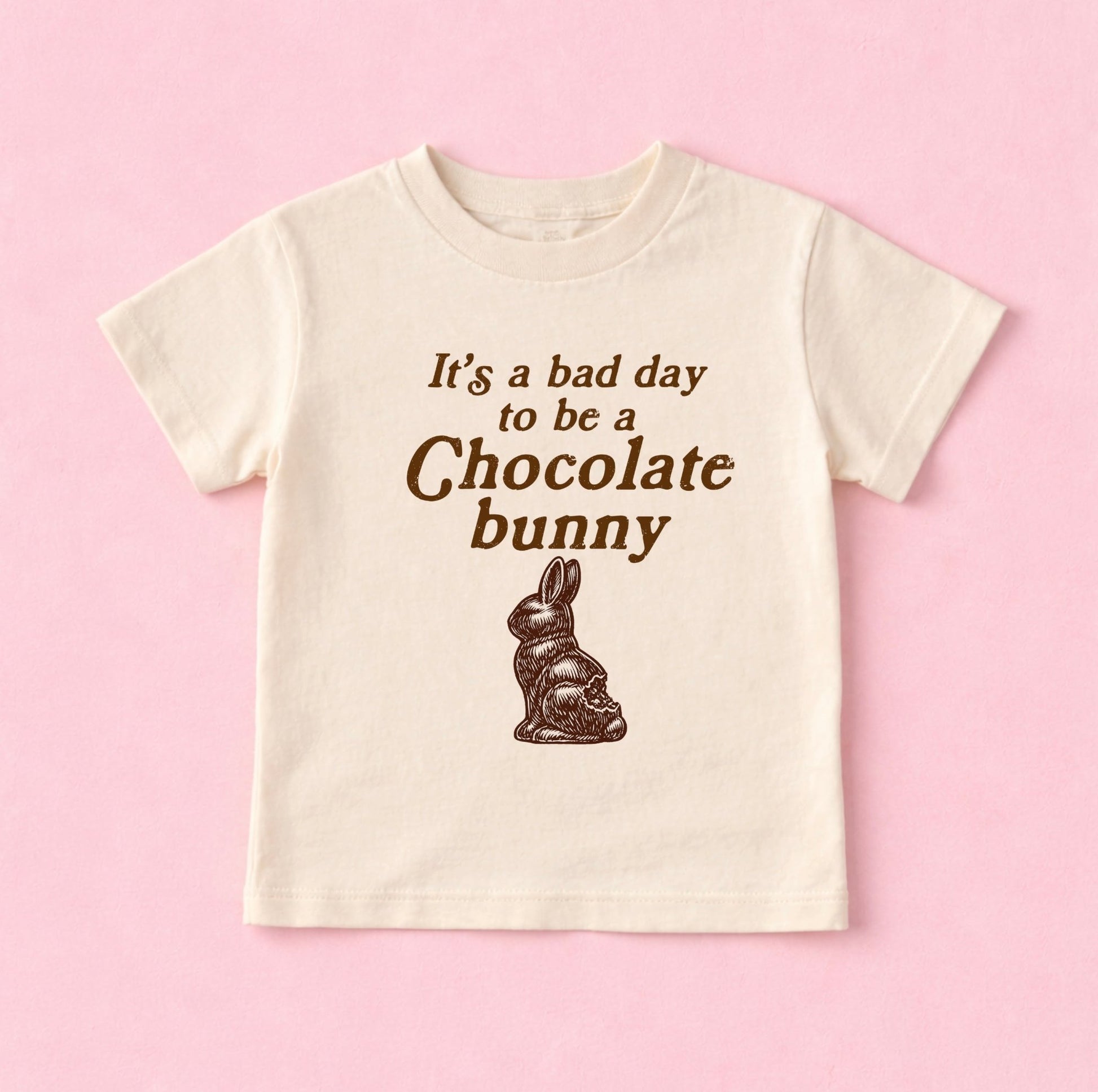 It’s a Bad Day to Be a Chocolate Bunny Kids Easter Shirt | Funny Easter Tee for Toddlers and Kids - The Wishing Elephant