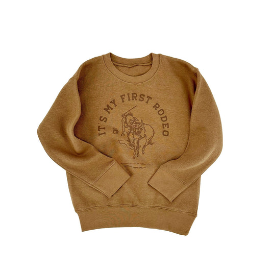 It's My First Rodeo Sweatshirt, Funny Cowboy and Cowgirl Shirt For Kids - The Wishing Elephant