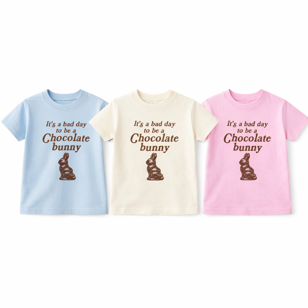 It’s a Bad Day to Be a Chocolate Bunny Kids Easter Shirt | Funny Easter Tee for Toddlers and Kids - The Wishing Elephant