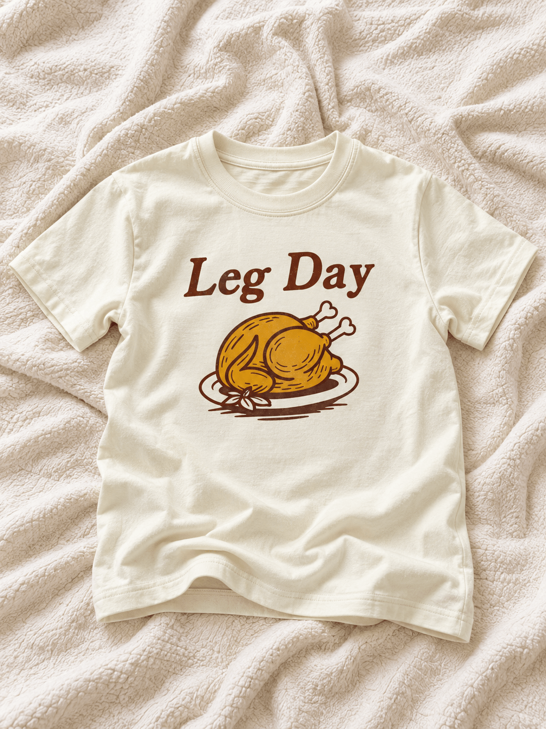 The Wishing Elephant Leg Day Tee featuring a casual design with a graphic print on soft cotton fabric.